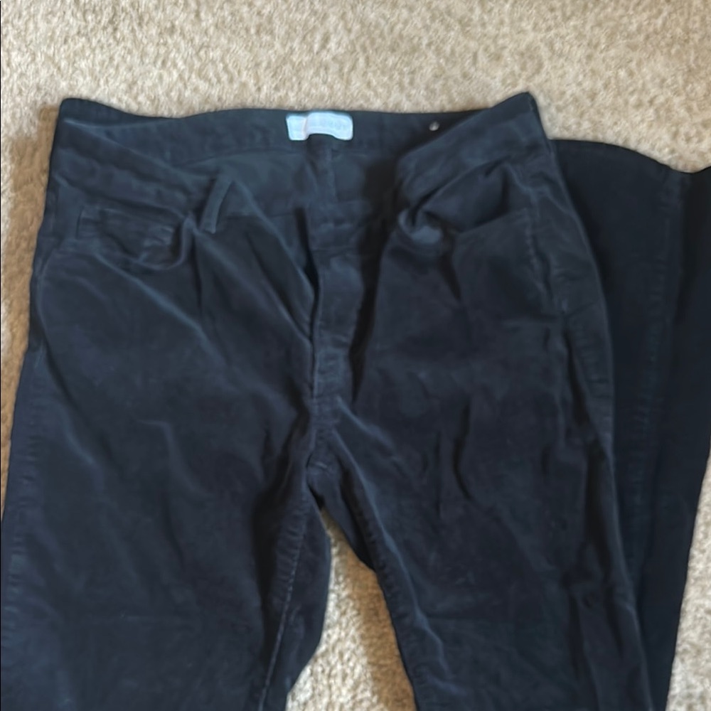 Black curvy straight Corduroy Pants